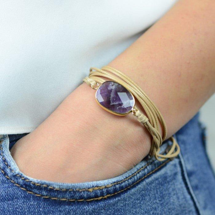 Bracelet Boho "Force et Sagesse" - lespierresdubienetre