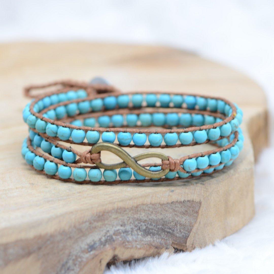 Bracelet Boho Infini "Sagesse et Purification" - lespierresdubienetre