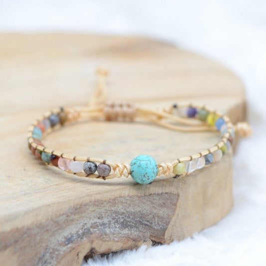 Bracelet Boho "Joie de vivre" - lespierresdubienetre