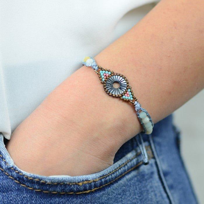 Bracelet Boho "Oeil Apaisant" - lespierresdubienetre