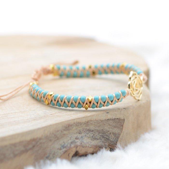 Bracelet Boho Tressé "Sagesse et Purification" - lespierresdubienetre