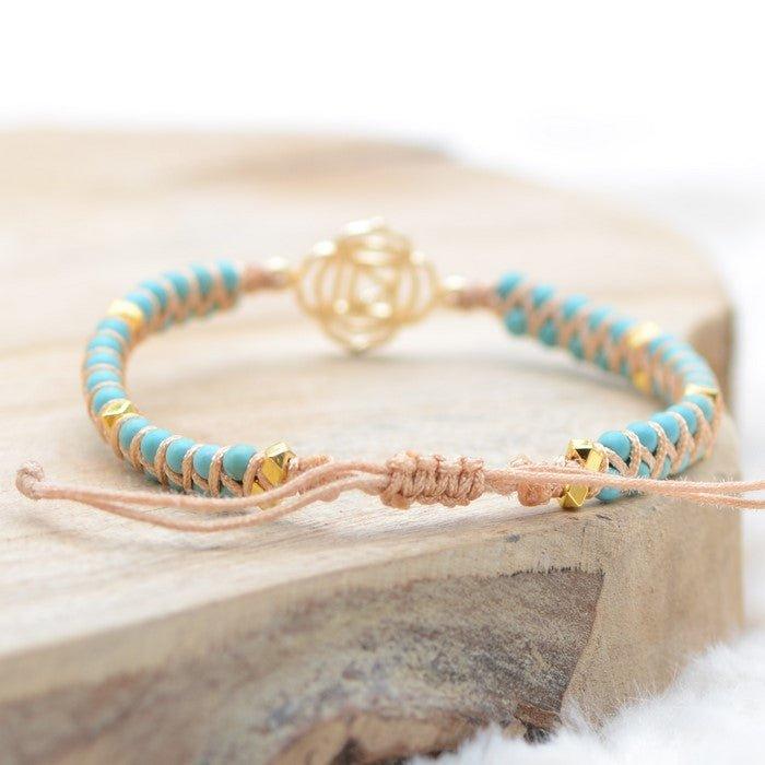 Bracelet Boho Tressé "Sagesse et Purification" - lespierresdubienetre