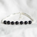 Bracelet "Bouclier" en Obsidienne & Argent 925 - Pièce de Bijouterie -