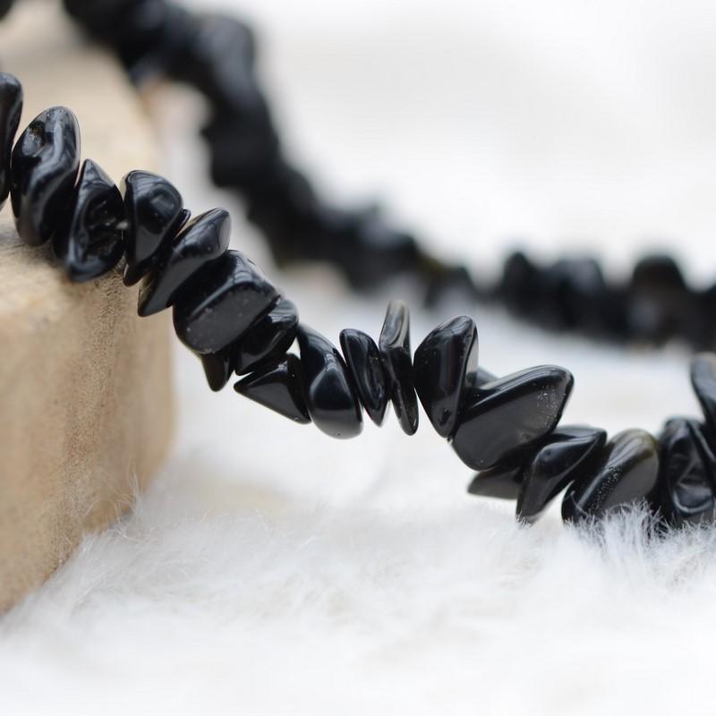 Bracelet "Bouclier" en Obsidienne Œil Céleste Chip - lespierresdubienetre