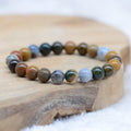 Bracelet "Calme" en Jaspe Océan