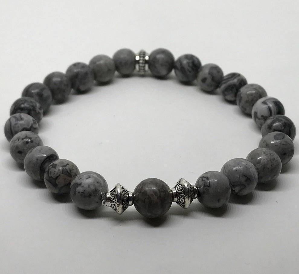 Bracelet "Clairvoyance" en Jaspe Fancy - lespierresdubienetre