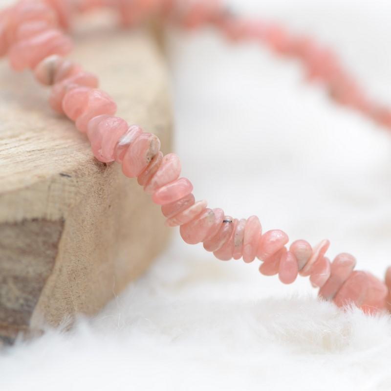 Bracelet "Compassion" en Rhodochrosite Chip - lespierresdubienetre