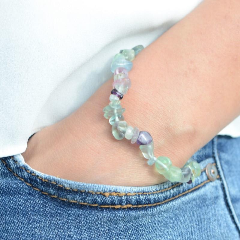 Bracelet "Concentration" en Fluorite Chip - lespierresdubienetre