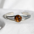 Bracelet "Confiance" en Œil-de-Tigre Bangle - Pièce de Bijouterie -