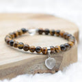 Bracelet "Confiance" en Œil-de-Tigre (Cœur en Quartz)