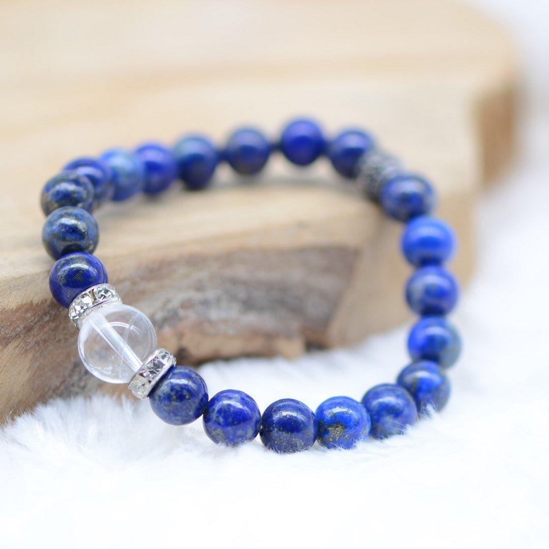 Bracelet Cristal "Contrôle" en Lapis Lazuli - lespierresdubienetre