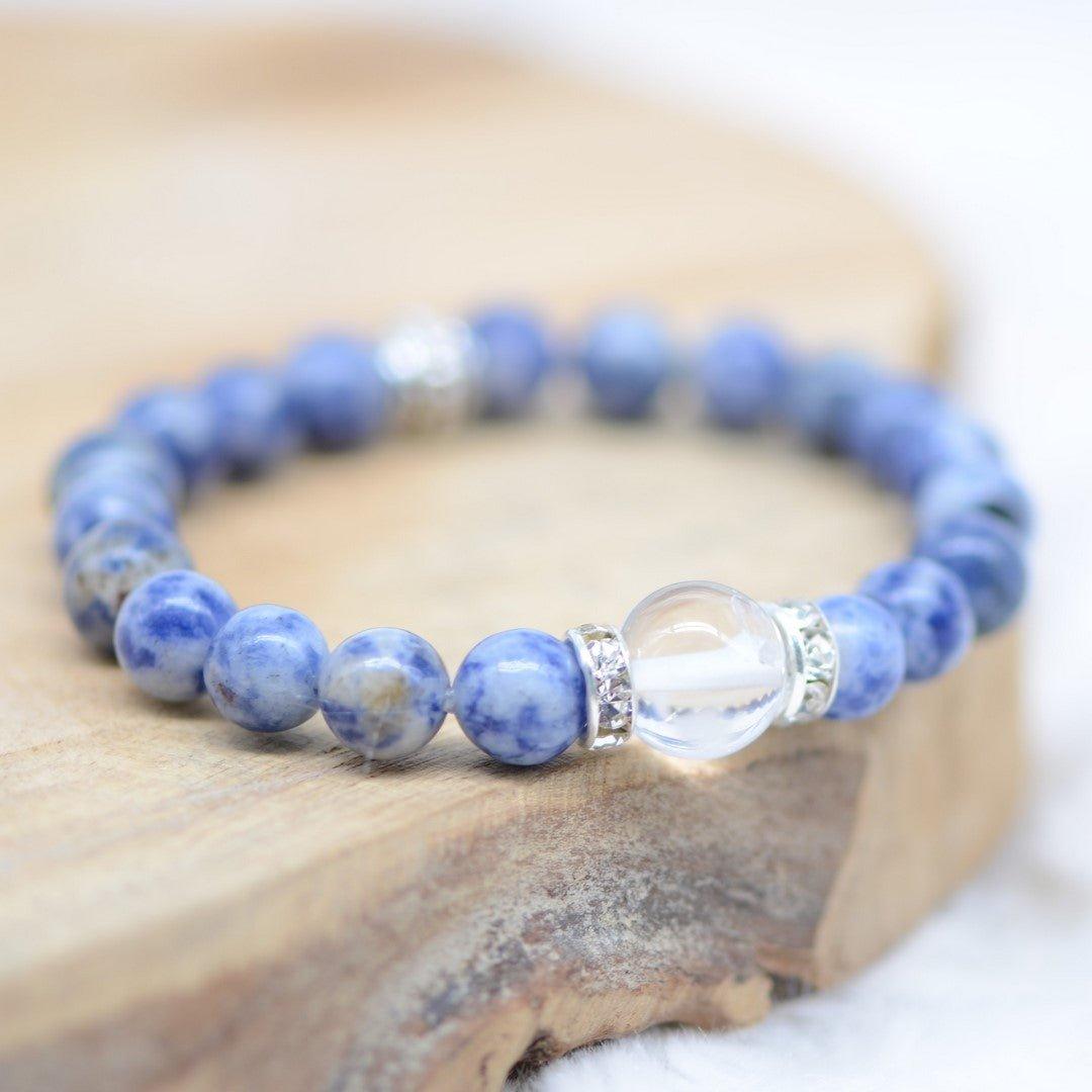 Bracelet Cristal "Maitrise" en Sodalite - lespierresdubienetre