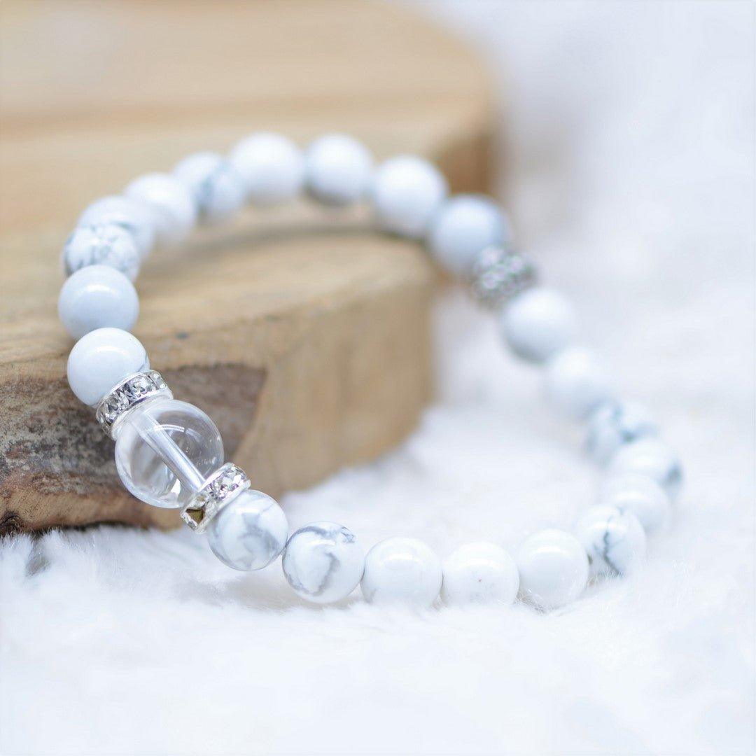 Bracelet Cristal "Patience" en Howlite - lespierresdubienetre