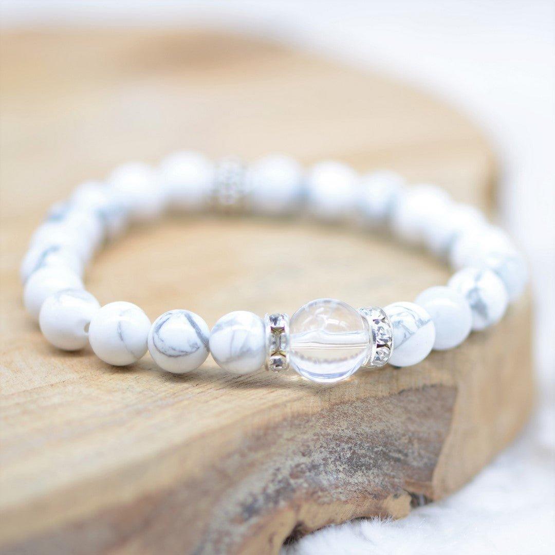 Bracelet Cristal "Patience" en Howlite - lespierresdubienetre