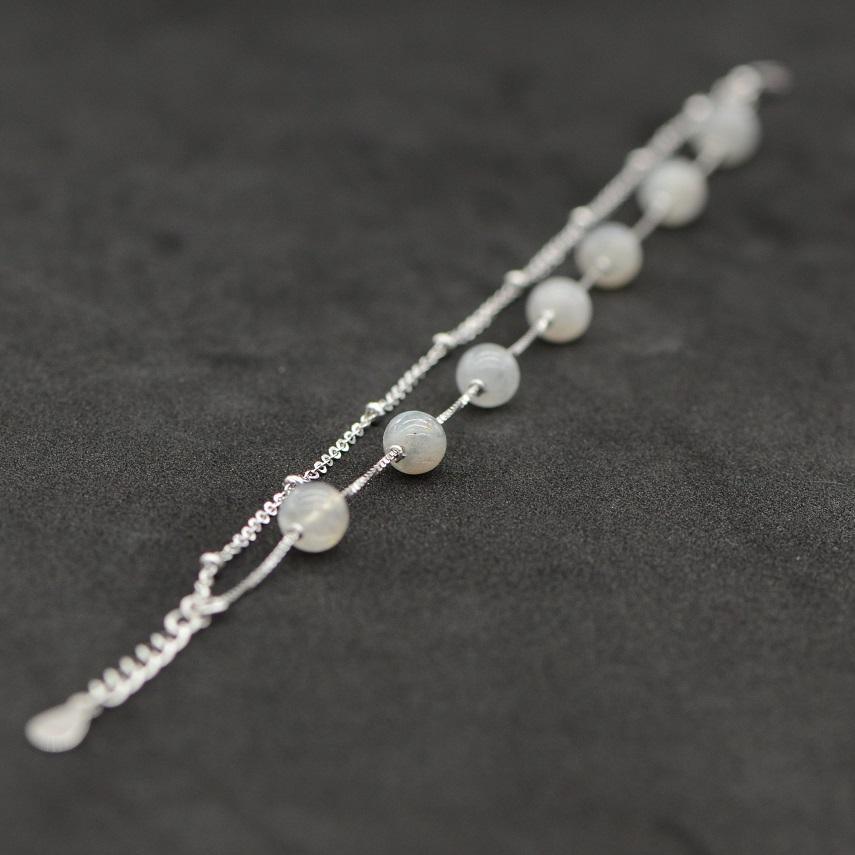 Bracelet en Argent 925 "Protection" en Labradorite - Pièce de Bijouterie - lespierresdubienetre