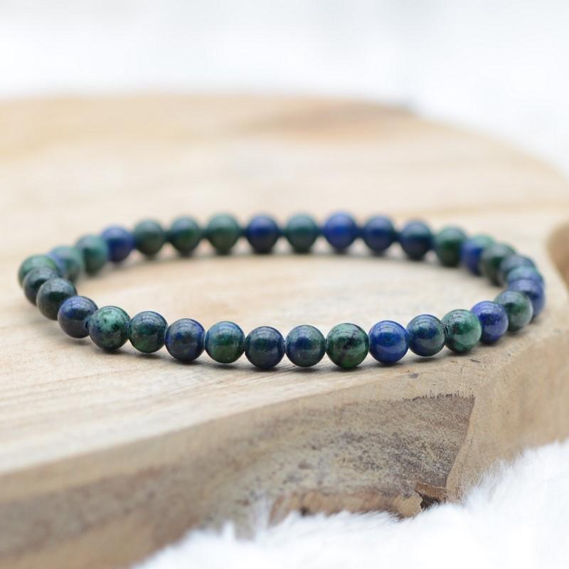 Bracelet "Libération" en Azurite-Malachite - lespierresdubienetre