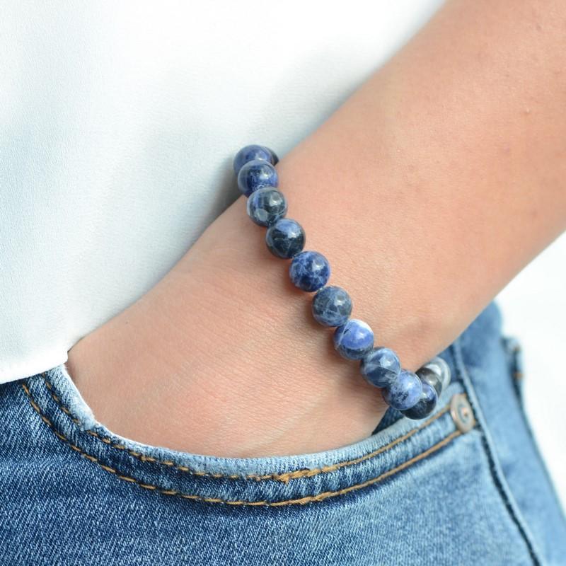 Bracelet "Maîtrise" en Sodalite - lespierresdubienetre