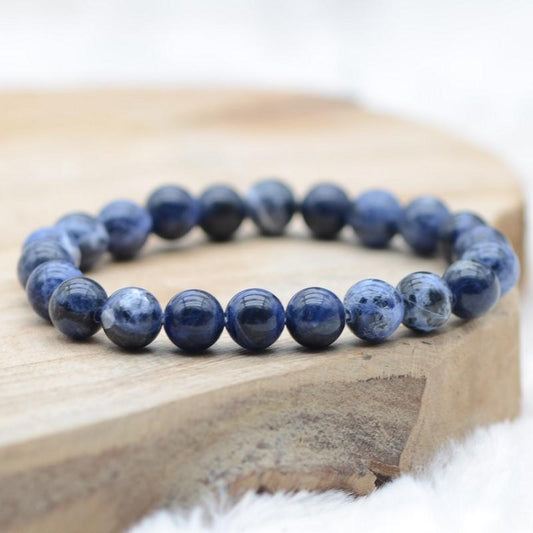 Bracelet "Maîtrise" en Sodalite - lespierresdubienetre