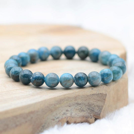 Bracelet "Motivation" en Apatite Bleue - lespierresdubienetre