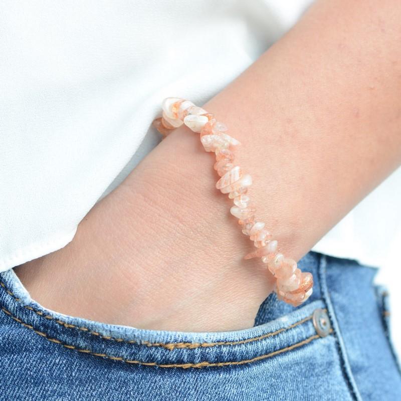 Bracelet "Optimisme" en Pierre de Soleil Chip - lespierresdubienetre