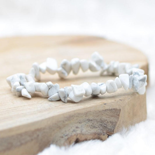 Bracelet "Patience" en Howlite Chip - lespierresdubienetre