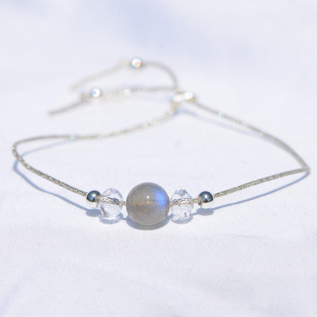 Bracelet "Protection" en Labradorite Fil - Pièce de Bijouterie - lespierresdubienetre