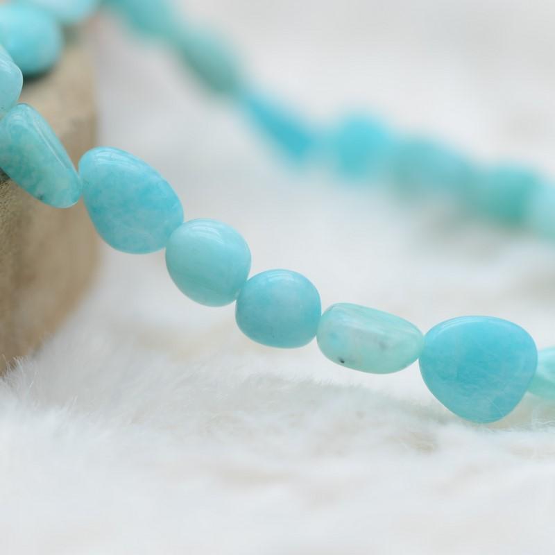 Bracelet roulé "Apaisement" en Amazonite du Brésil - lespierresdubienetre