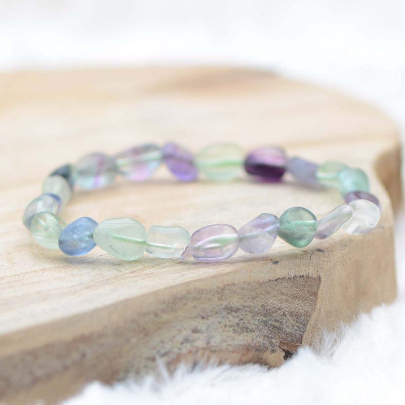 Bracelet roulé "Concentration" en Fluorite - lespierresdubienetre