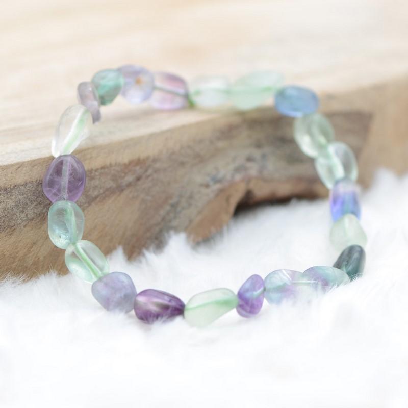 Bracelet roulé "Concentration" en Fluorite - lespierresdubienetre