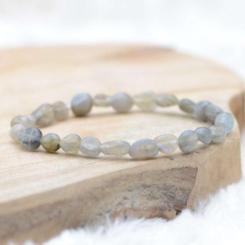 Bracelet roulé "Protection" en Labradorite - lespierresdubienetre