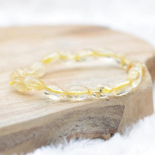 Bracelet roulé "Réussite" en Citrine - lespierresdubienetre