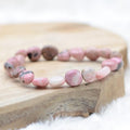 Bracelet roulé "Soin" en Rhodonite