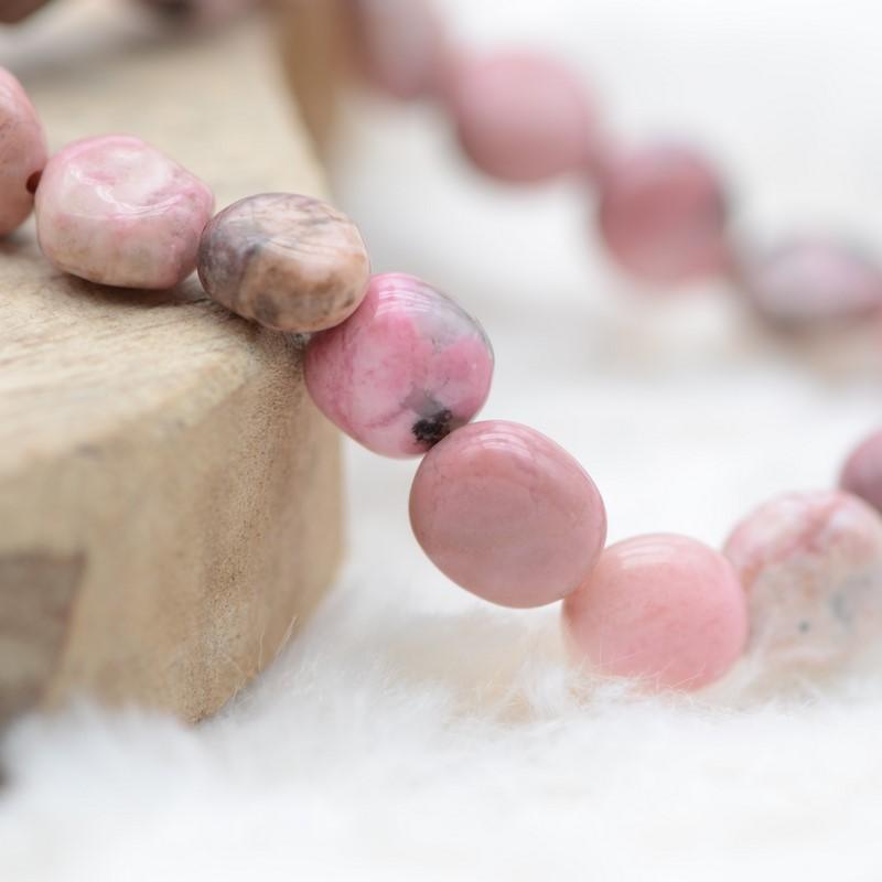 Bracelet roulé "Soin" en Rhodonite - lespierresdubienetre