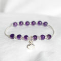 Bracelet "Sagesse" en Améthyste & Argent 925 Charm - Pièce Bijouterie -