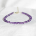 Bracelet "Sagesse" en Améthyste & Argent 925 facetté - Pièce Bijouterie -