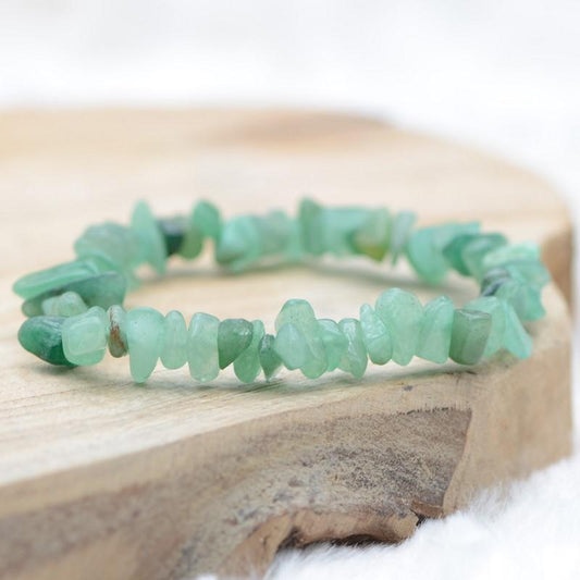 Bracelet "Tranquillité" en Aventurine Chip - lespierresdubienetre