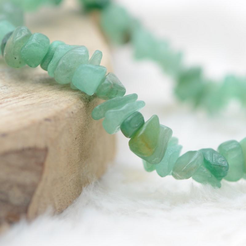 Bracelet "Tranquillité" en Aventurine Chip - lespierresdubienetre