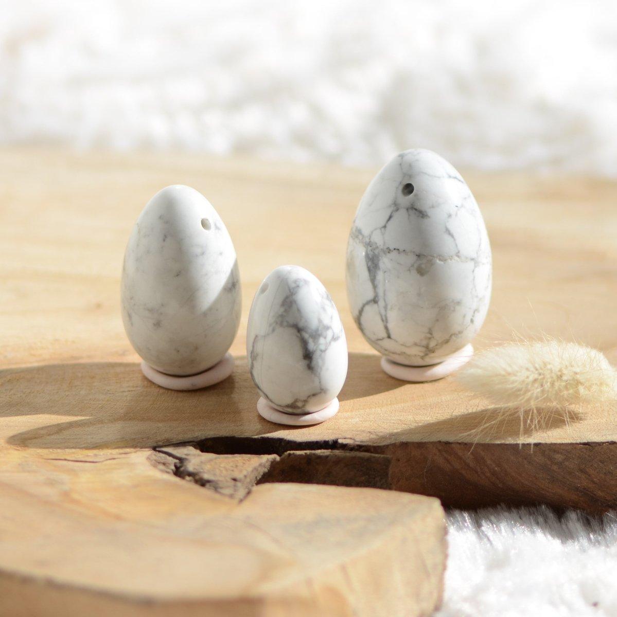 Pack Oeufs de Yoni en Howlite - lespierresdubienetre