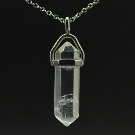 Pendentif "Amplificateur" en Quartz (cristal de roche) Pointe - lespierresdubienetre