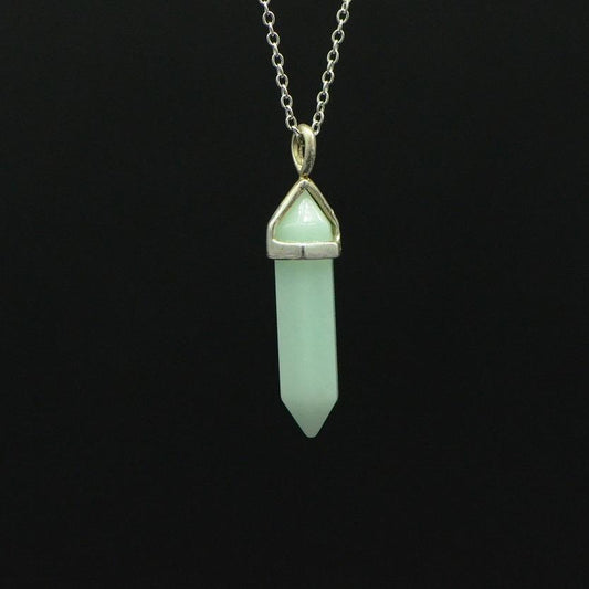 Pendentif "Apaisement" en Amazonite du Brésil Pointe - lespierresdubienetre