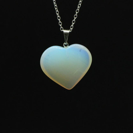 Pendentif "Douceur" Coeur en Opalite - lespierresdubienetre