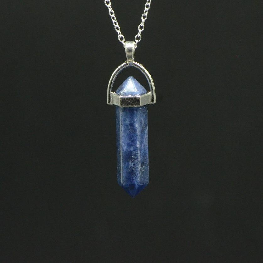 Pendentif "Maîtrise" Pointe en Sodalite - lespierresdubienetre