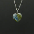 Pendentif "Protection" en Coeur labradorite 2 cm