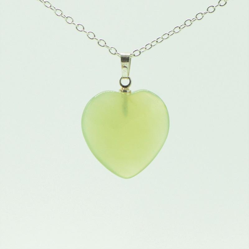 Pendentif "Sérénité" en Jade Coeur 2 cm - lespierresdubienetre