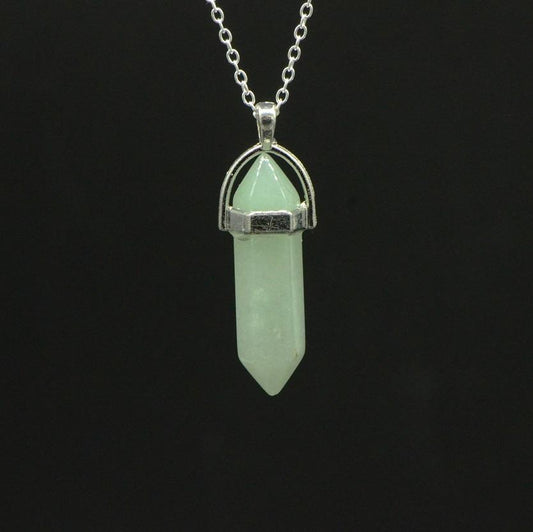 Pendentif "Tranquillité" Pointe en Aventurine - lespierresdubienetre