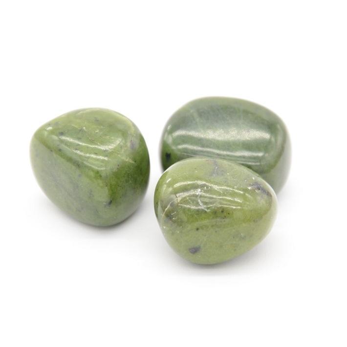 Pierre roulée "Méditation" en Jade Nephrite (Lot de 40-45g) - lespierresdubienetre